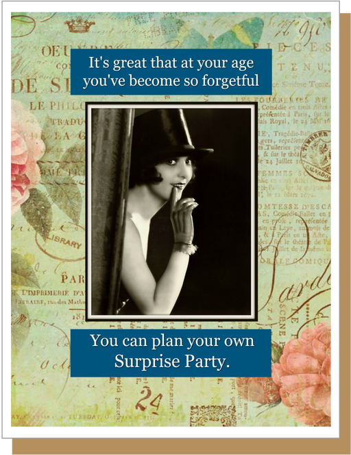Surprise Party Birthday Card