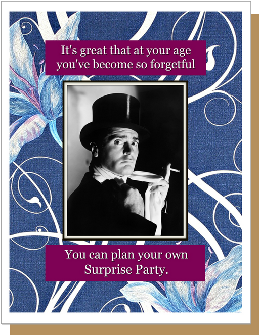 Surprise Party - Male Birthday Card