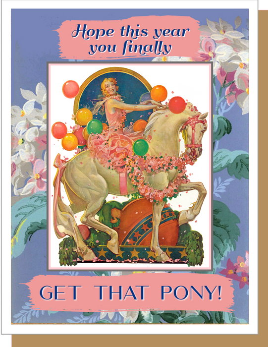 Get That Pony - Birthday Card