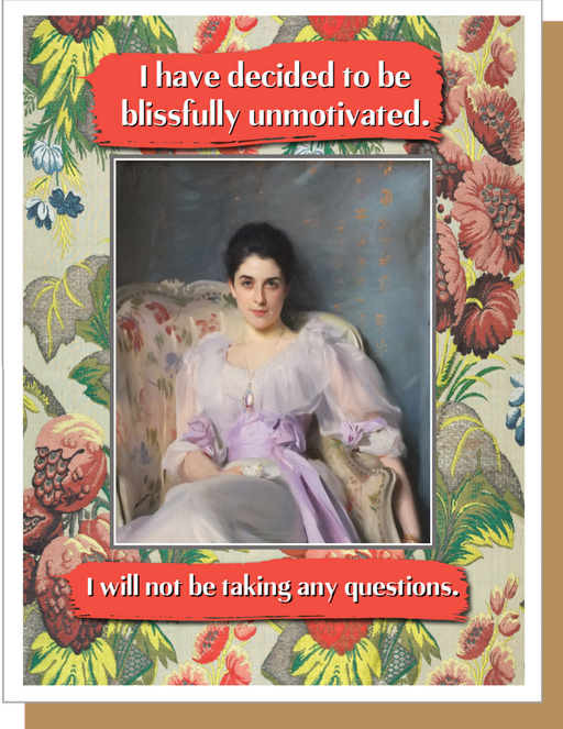 Blissfully Unmotivated - Everyday Card