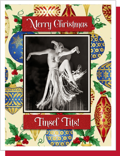 Tinsel Tits - Christmas card