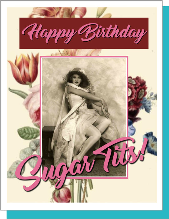 Sugar Tits Birthday Card