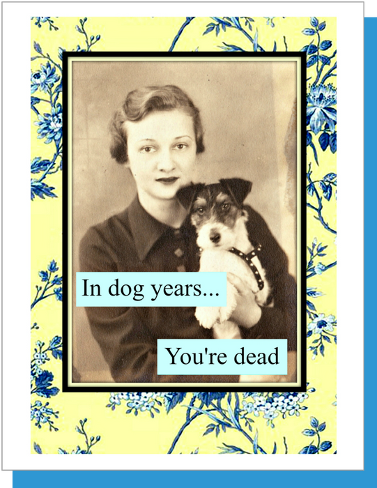 Dog Years Female Birthday Card