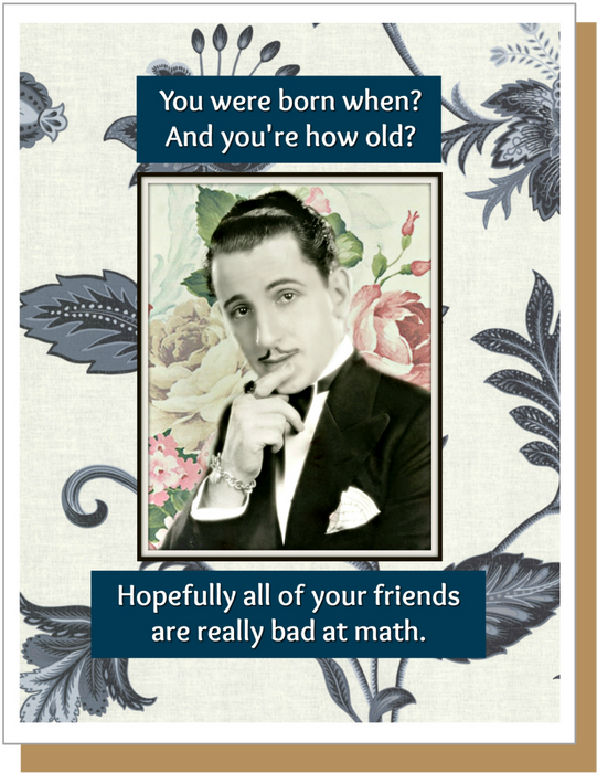 Bad At Math Birthday Card