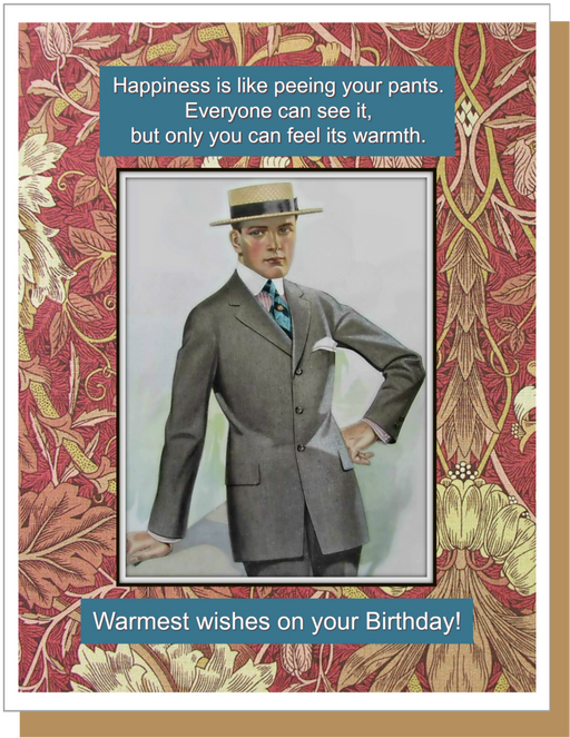 Peeing Your Pants Birthday Card